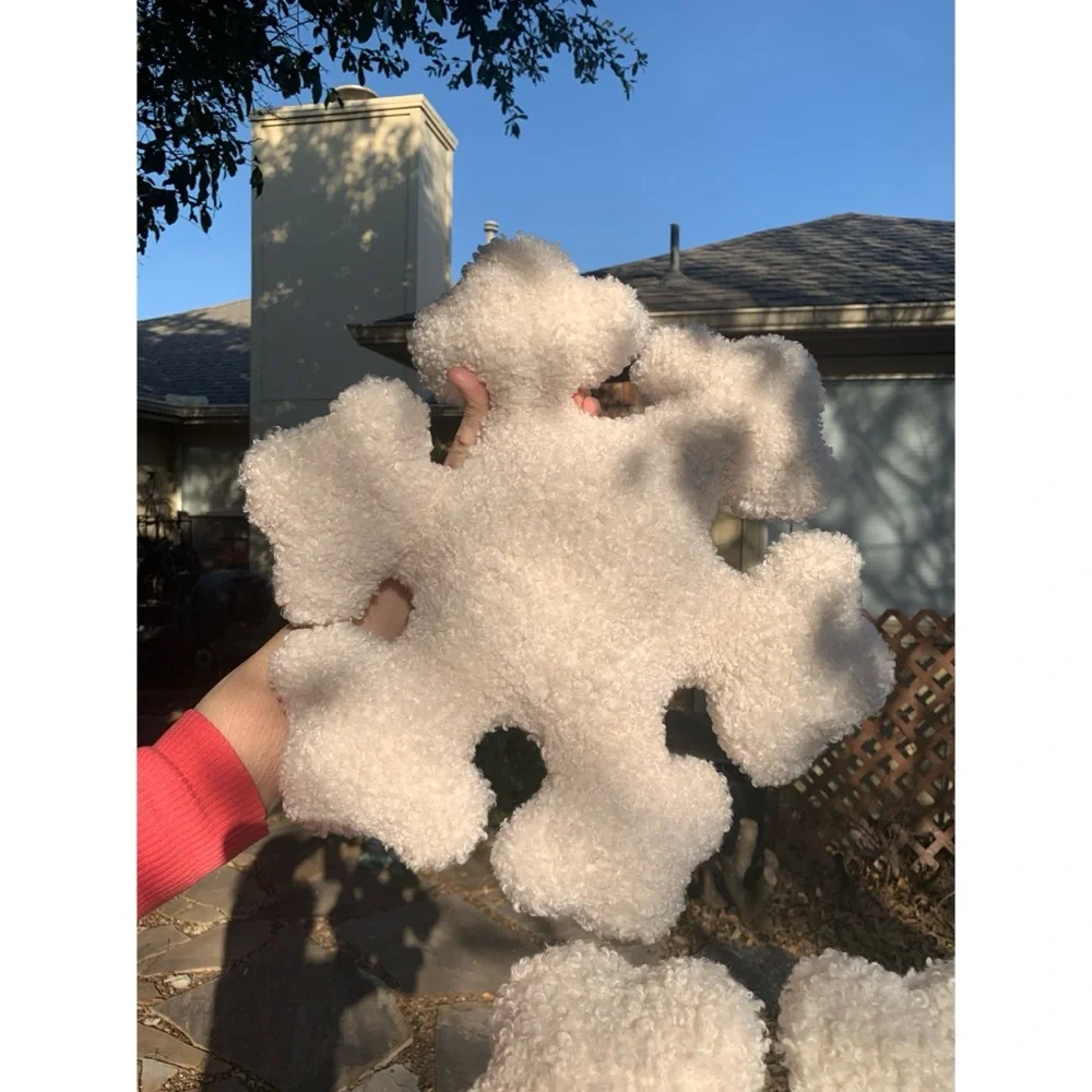 Two Sherpa Snowflake Pillows!